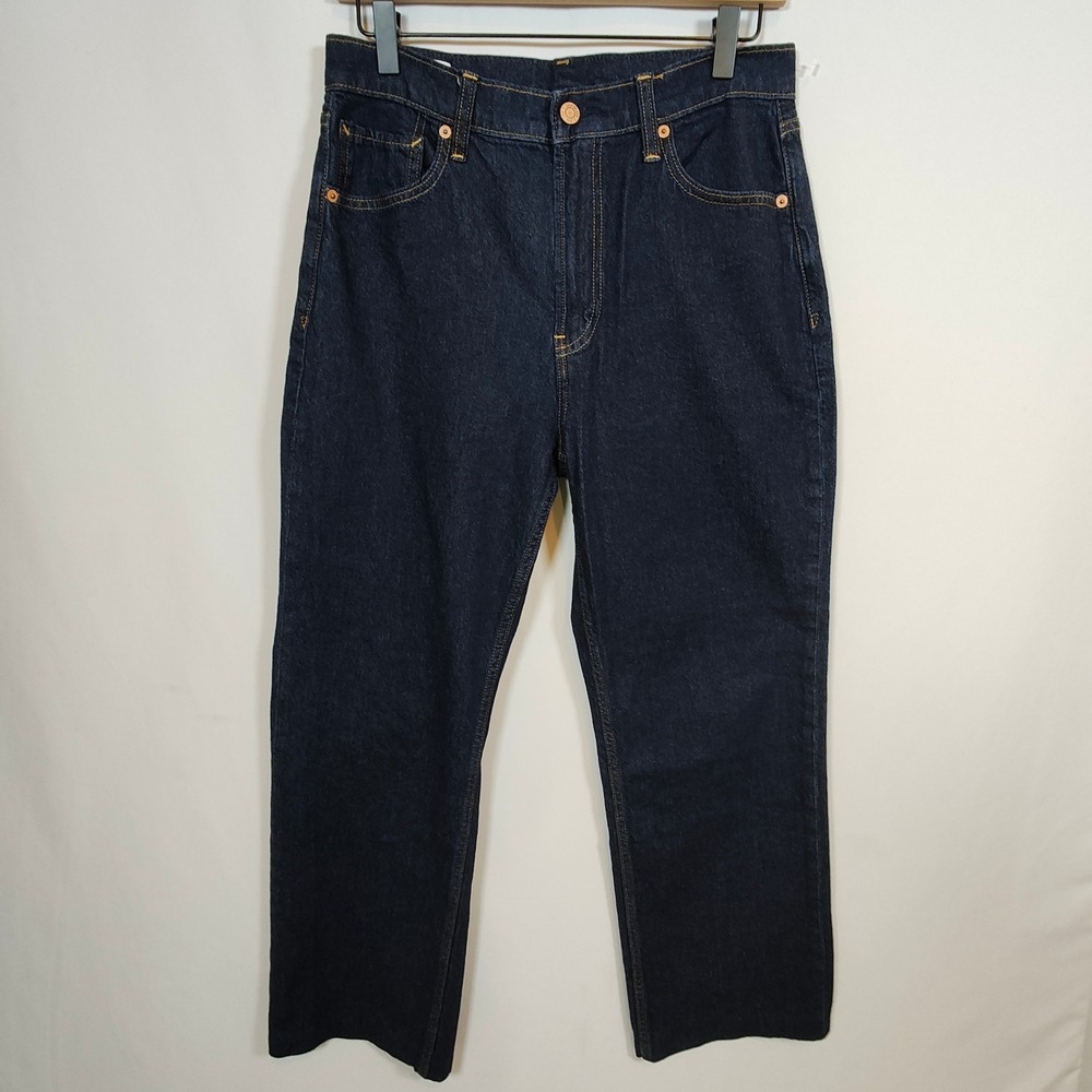 Gap Jeans Women's 29/8R Dark Wash 90s Loose High Rise Straight Leg
